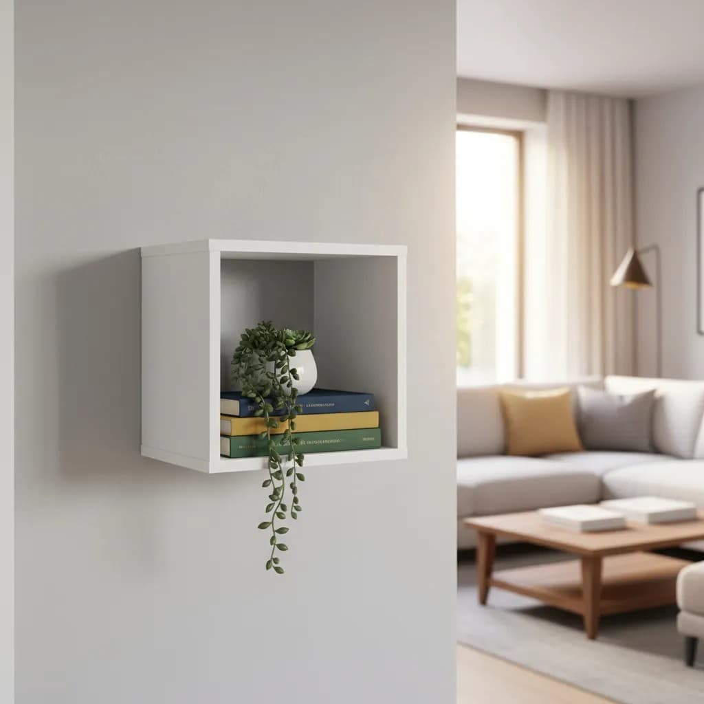 Nicho 30x30 MDF com 15cm profundidade Quarto Sala Banheiro Casa Decoração Flutuante Fotos Moderno
