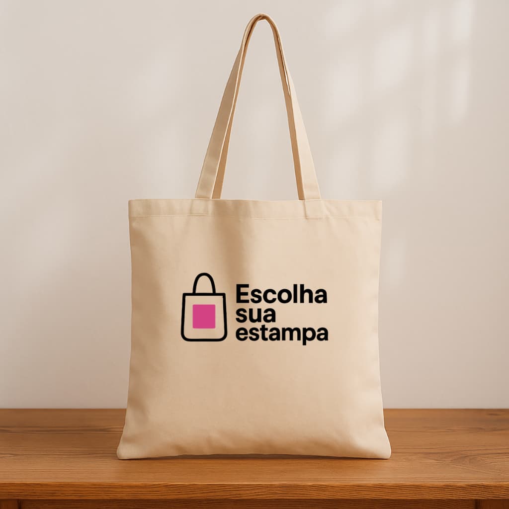 Kit 10 Ecobags Personalizadas • Escolha Sua Estampa • Logo ou Arte Própria •  Algodão Reutilizável