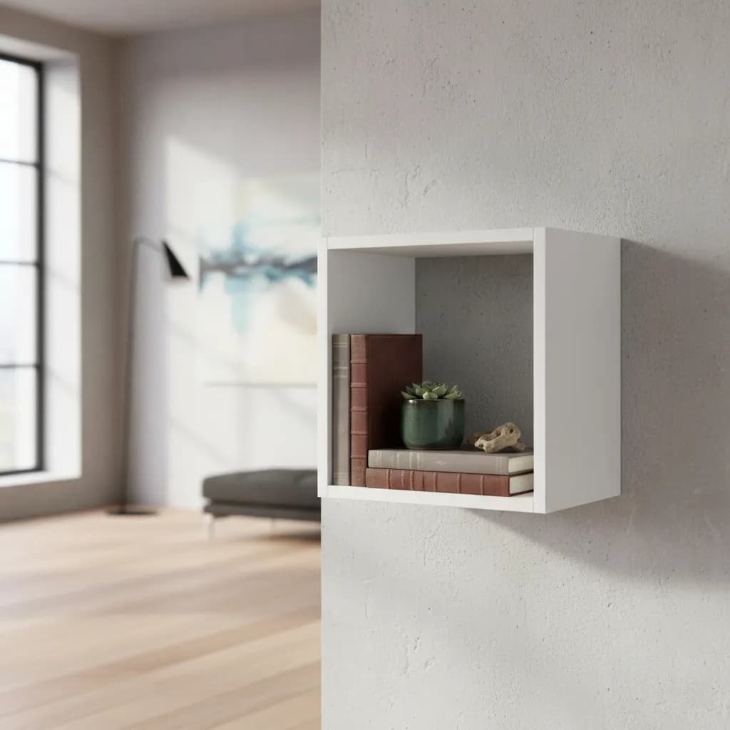 Nicho 25x25 MDF com 15cm profundidade Quarto Sala Banheiro Casa Decoração Flutuante Fotos Moderno