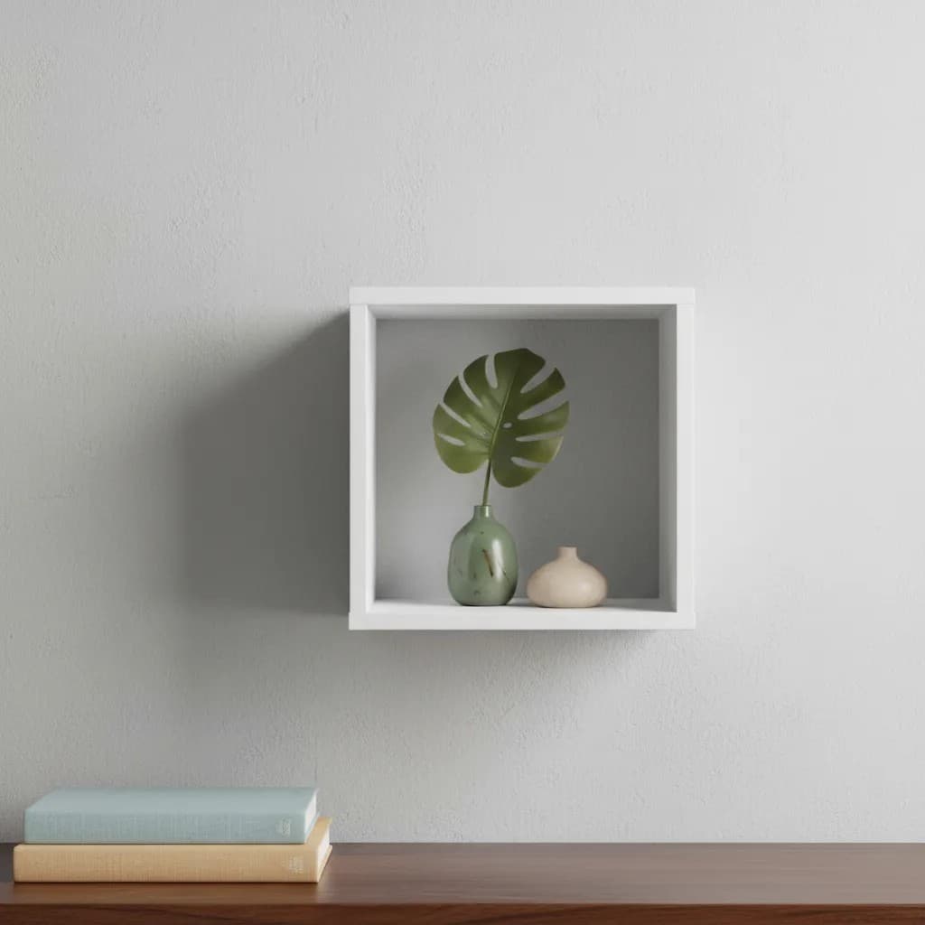 Nicho 20x20 MDF com 15cm profundidade Quarto Sala Banheiro Casa Decoração Flutuante Fotos Moderno
