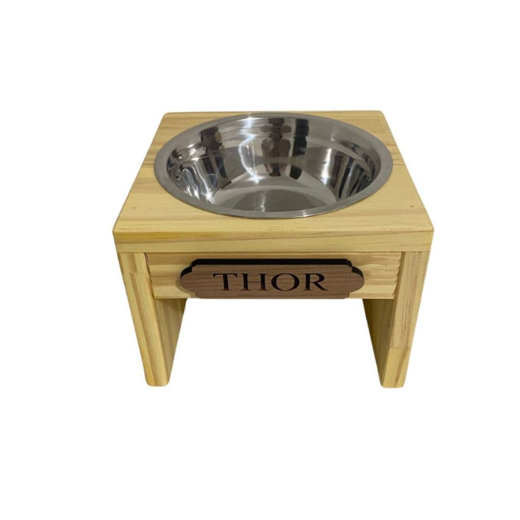 Placa Personalizada com o Nome do Seu Pet Cachorro Gato Ração Tigela Bandeja
