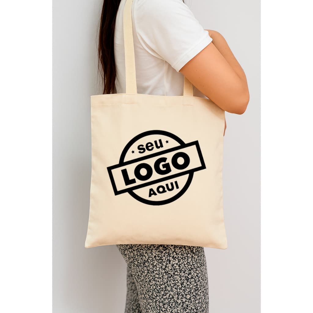 Kit 5 Ecobags Personalizadas | Seu Logo Aqui | Bolsa Algodão Cru | Brindes, Eventos e Empresas