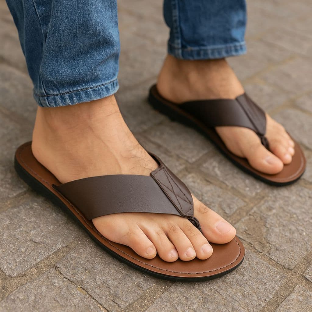 Chinelo Em Couro Legitimo Masculino Conforto Estiloso Lançamento Batta Shoes Tiras Cruzadas