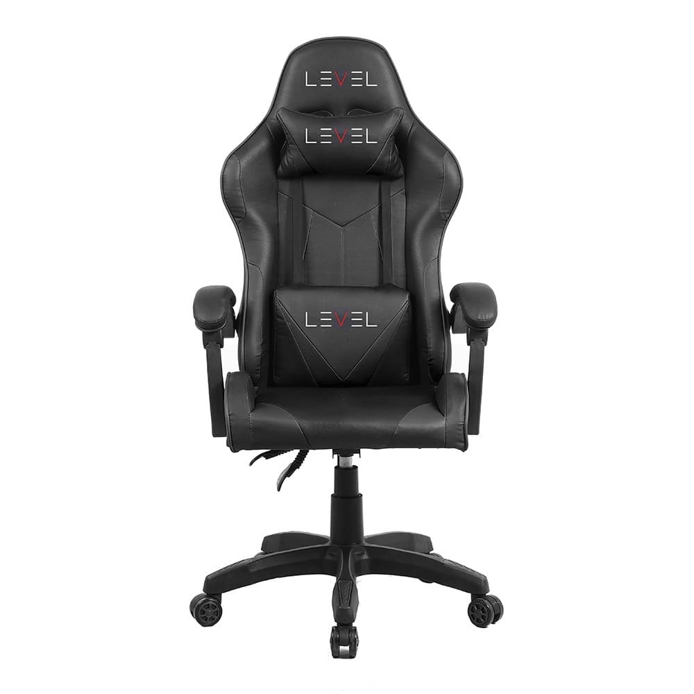 Cadeira Gamer Reclinável Ergonômica Giratória Couro Sintético PU LV-C01DN Preta