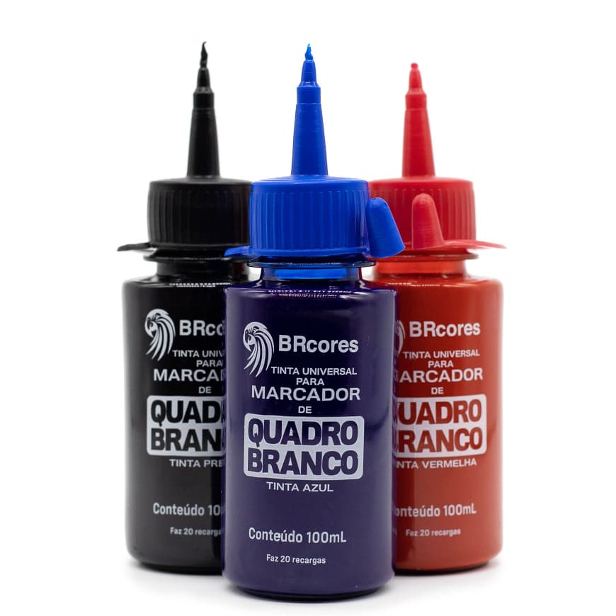 KIT 3  Tintas para Marcador de Quadro Branco - 100 mL
