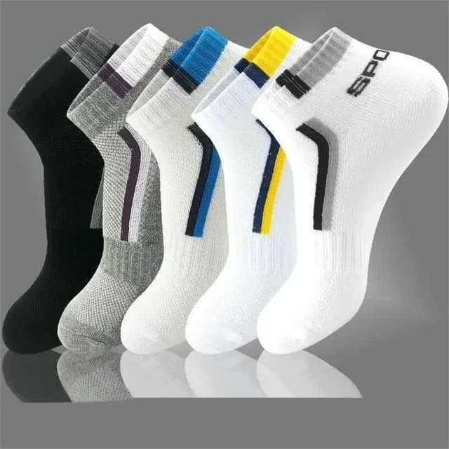 Kit 3, 6, 9, 12, ou 24 Pares Meia Soquete Masculina Respirável Cano Curto 38 Ao 42 Premium Cores Variadas Confortável