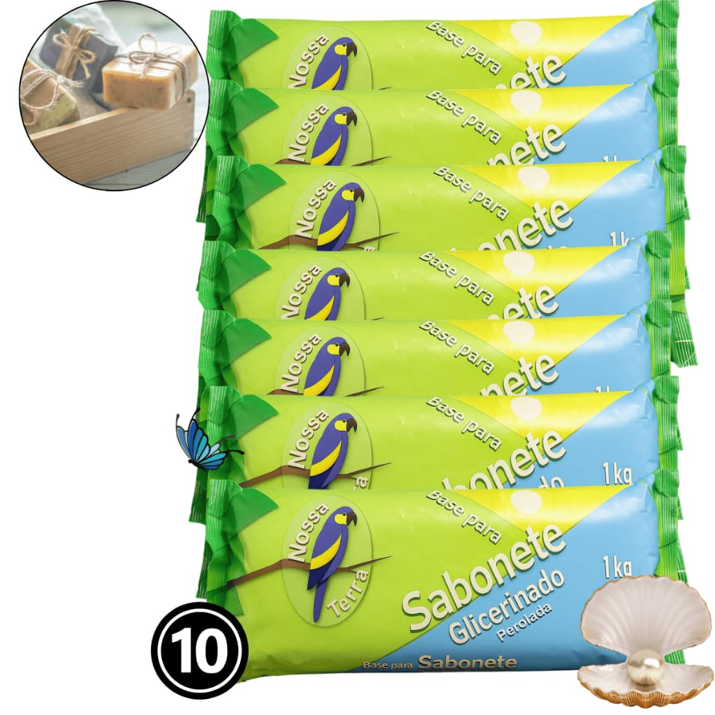 A Base Glicerinada Nssa Terra Eleva Sua Saboaria Para Um Outro Nível Kit com 10 Unidades