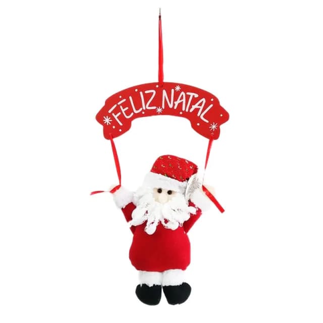 Enfeite Papai Noel Feliz Natal Para Pendurar Decoração