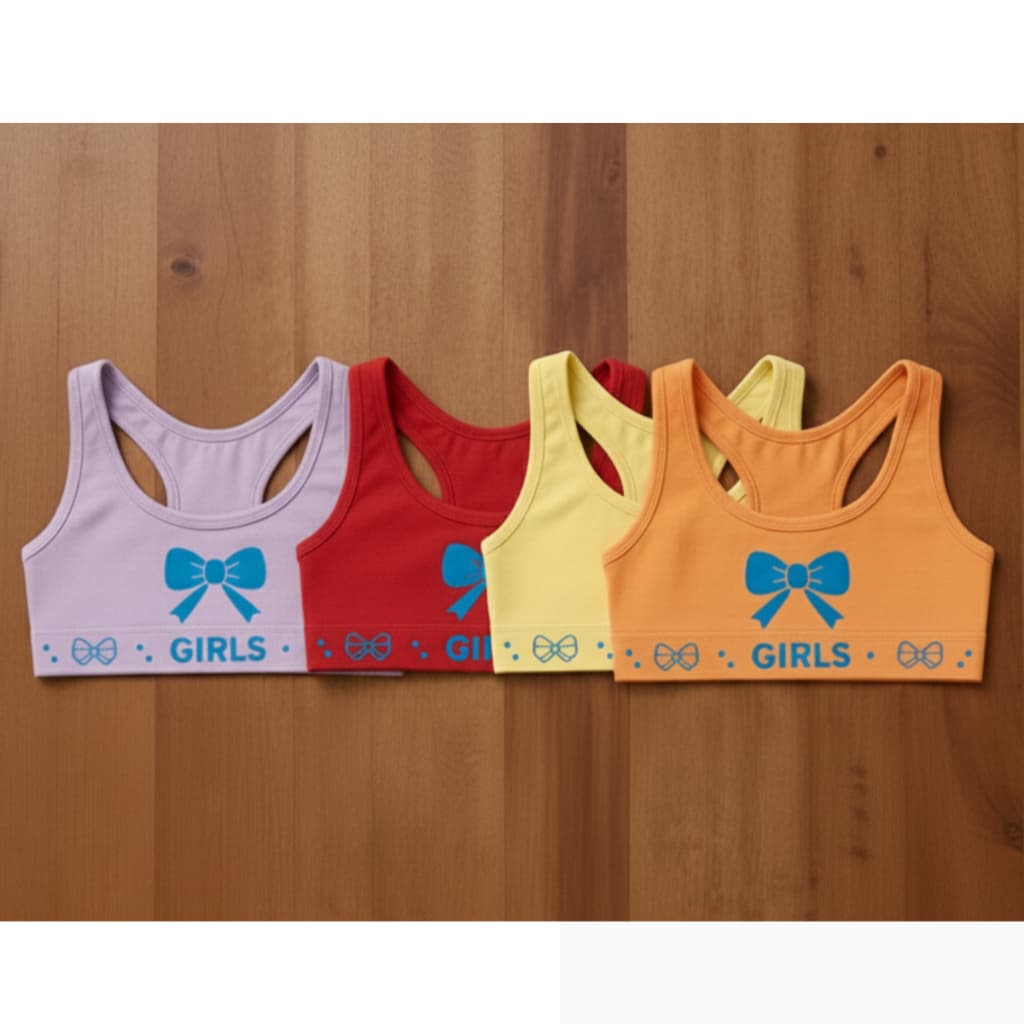Kit 1, 2 ou 3 Top Infantil 4 A 12 Anos Confortável Básico Soutien Infantil Juvenil Sortido Premium