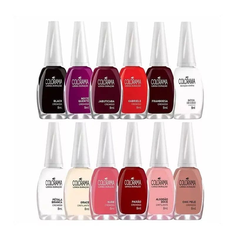 Kit 10 Esmaltes Colorama – Brilho, cor e qualidade garantida!