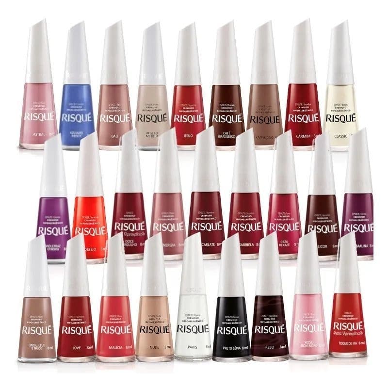 Kit 10 Esmaltes Risqué | Cores lindas e secagem rápida!