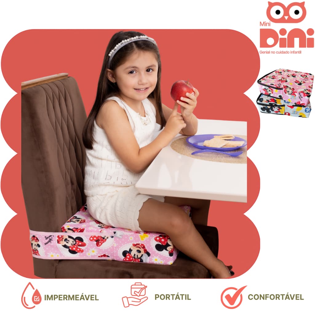 Almofada De Elevação Portátil Para Alimentação E Estudos Infantil - Segurança Estabilidade Conforto