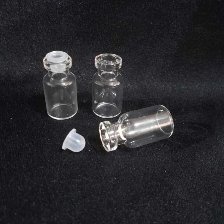 Kit 30/50 Mini Frasco Vidro 2,5ml Penicilina vidro com tampa batoque