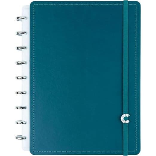 Caderno Inteligente Intense Green Médio 80 Folhas 9 discos - Caderno Inteligente