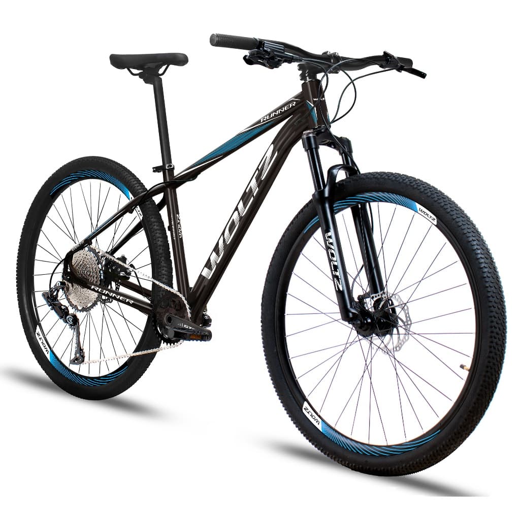 Bicicleta aro 29 Woltz Runner 12v Freios Hidráulicos suspensão com Trava quadro de alumínio