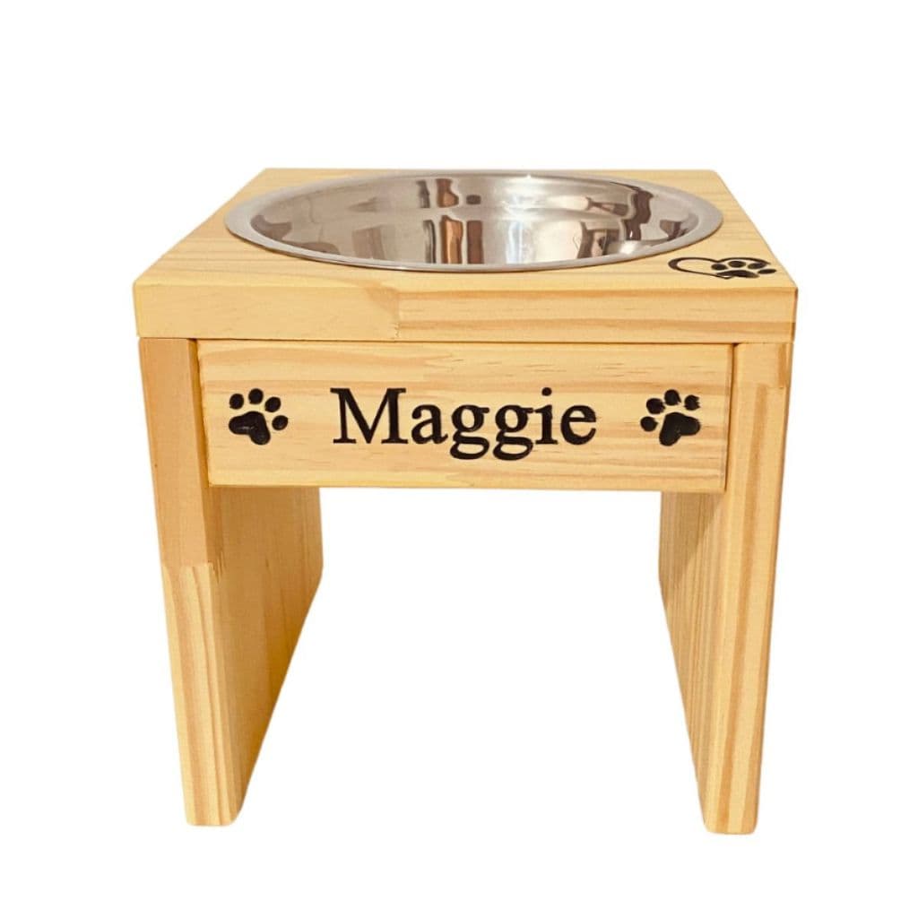 Comedouro Único Elevado Tigela Vasilha Cachorro Personalizado 20cm