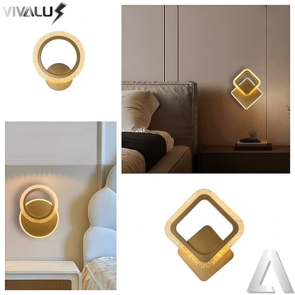Arandela de Parede Linear Moderna Dourado 10W 3 Cores Em 1 Bivolt Led Parade Cabeceira Hall Quarto