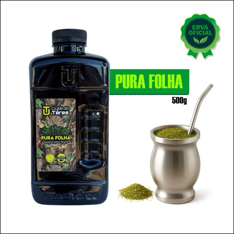 1 Erva Pura Folha Pote 500g  - Erva Original Clube do Téres