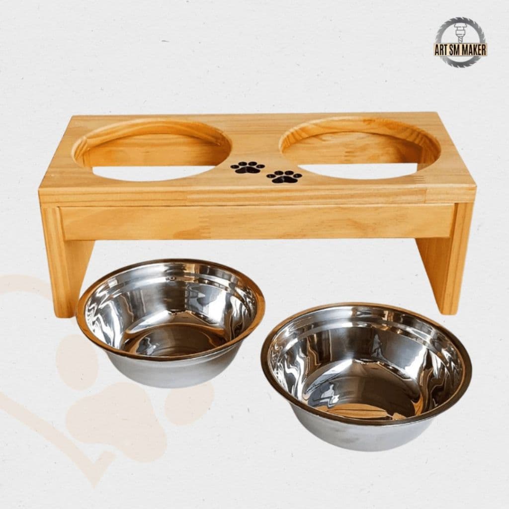 Kit Comedouro Bebedouro Pet Duplo Ergonômico Cachorro Gato Cachorro Cão