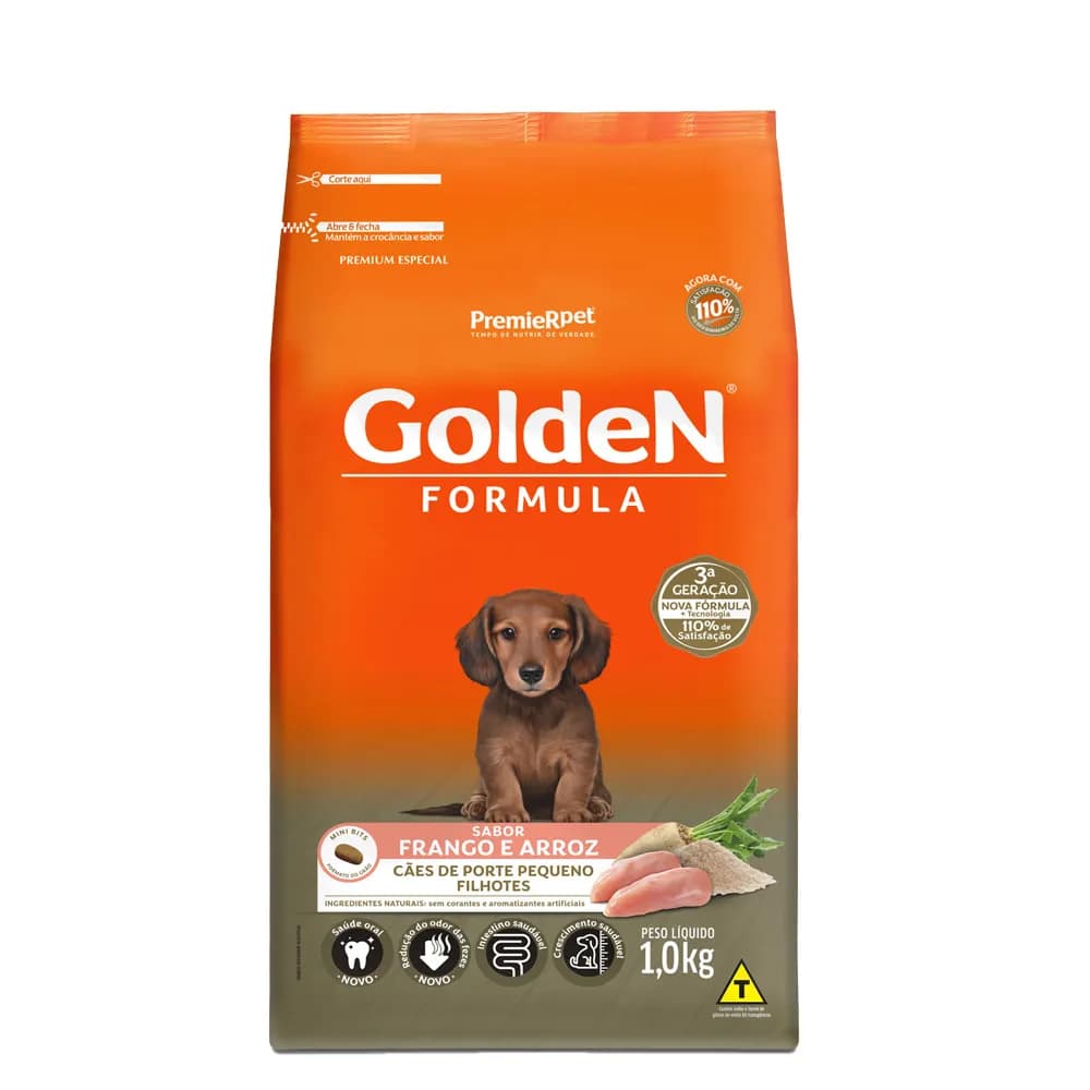 Golden Formula Filhotes Porte Pequeno(Mini Bits) Frango e Arroz