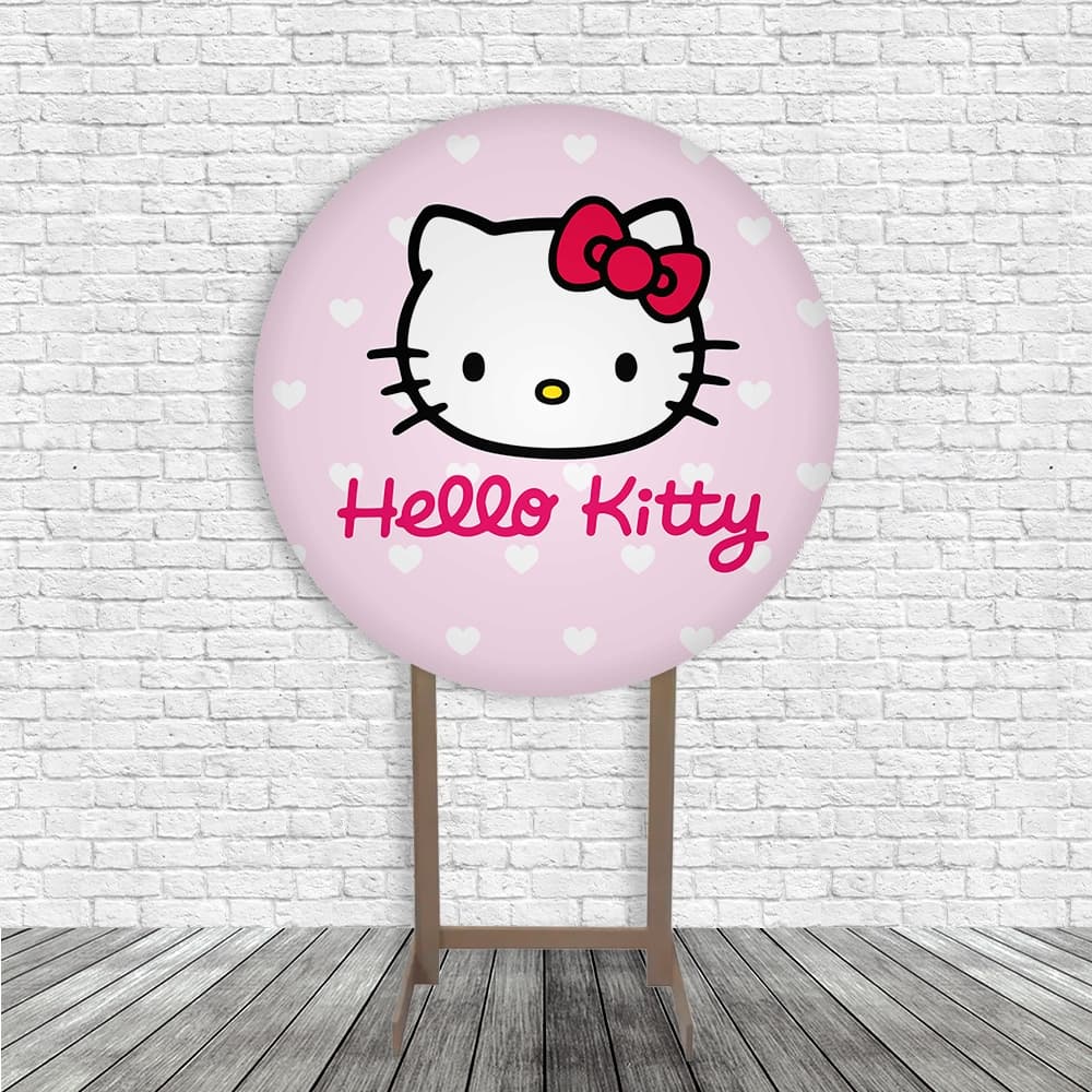 Capas Painel Redondo Painel De Mesa 50x50 Gatinha Kitty