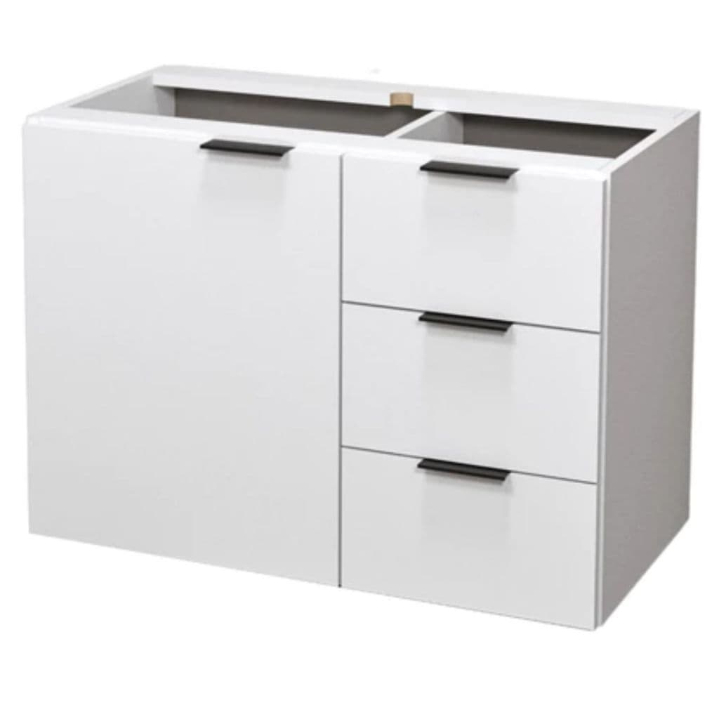 Balcão Móvel Gabinete Mdf Para Banheiro Sem Tampo/Cuba 70cm - Gavetas Lado Direito  - MONTADO