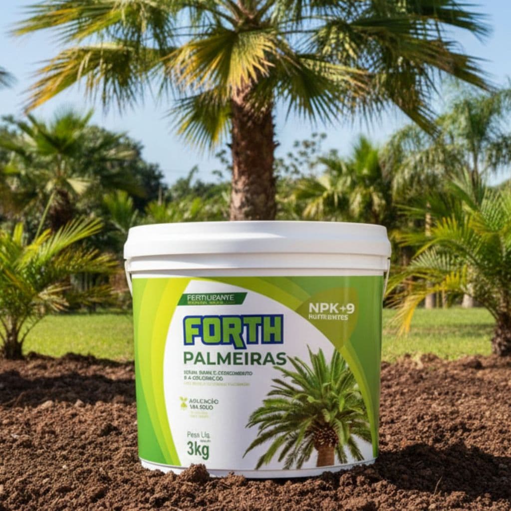 Fertilizante Forth Palmeiras 3kg Farelado NPK 10-05-10 Nutrição Completa e Crescimento Saudável
