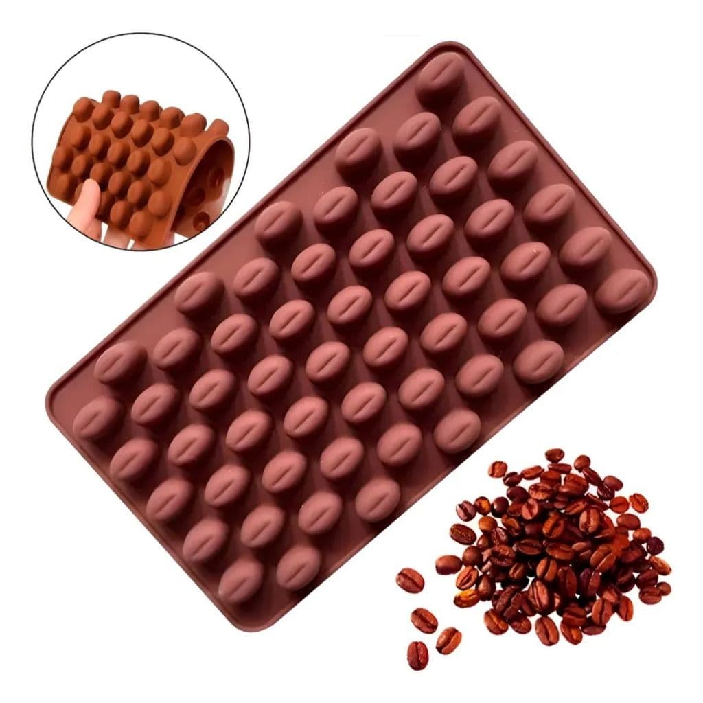 Forma De Silicone Grão De Café Chocolate Balas Molde