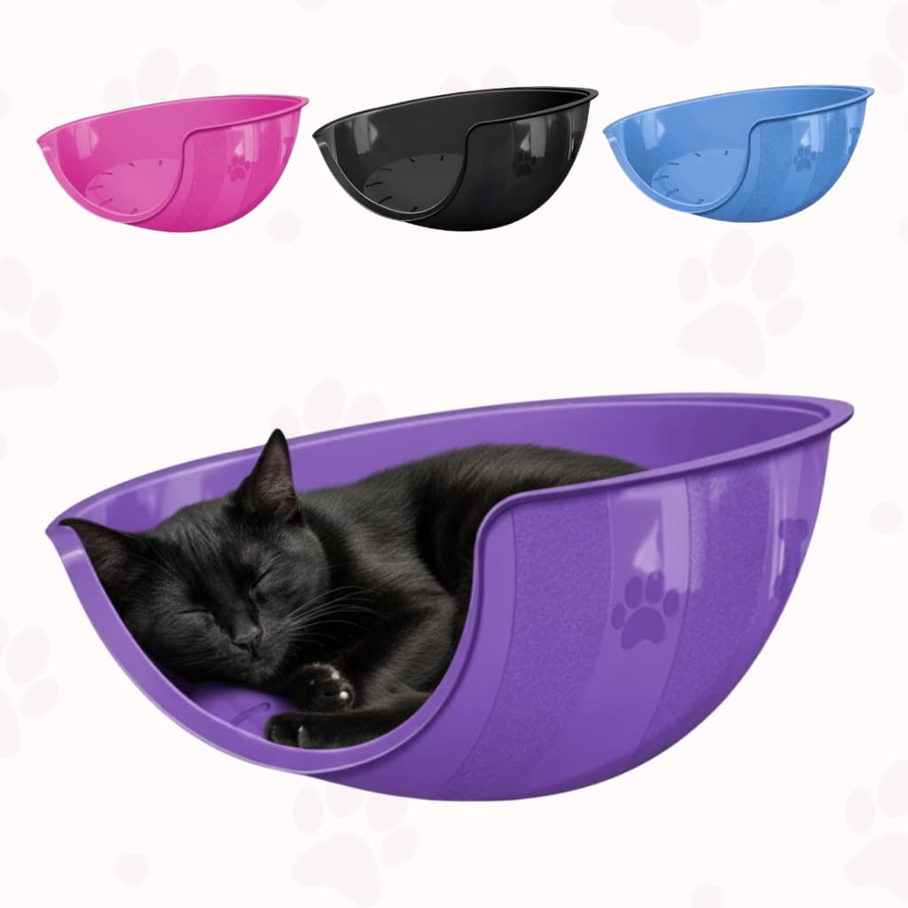 Cama de Gato Plástica Paris Pet Para Gatos Resistente Ventilada Arejada Lilás