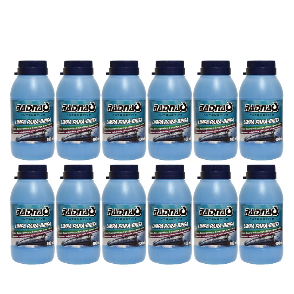 Kit 12 Limpa Para-brisa 100ml Concentrado Limpeza De Carros