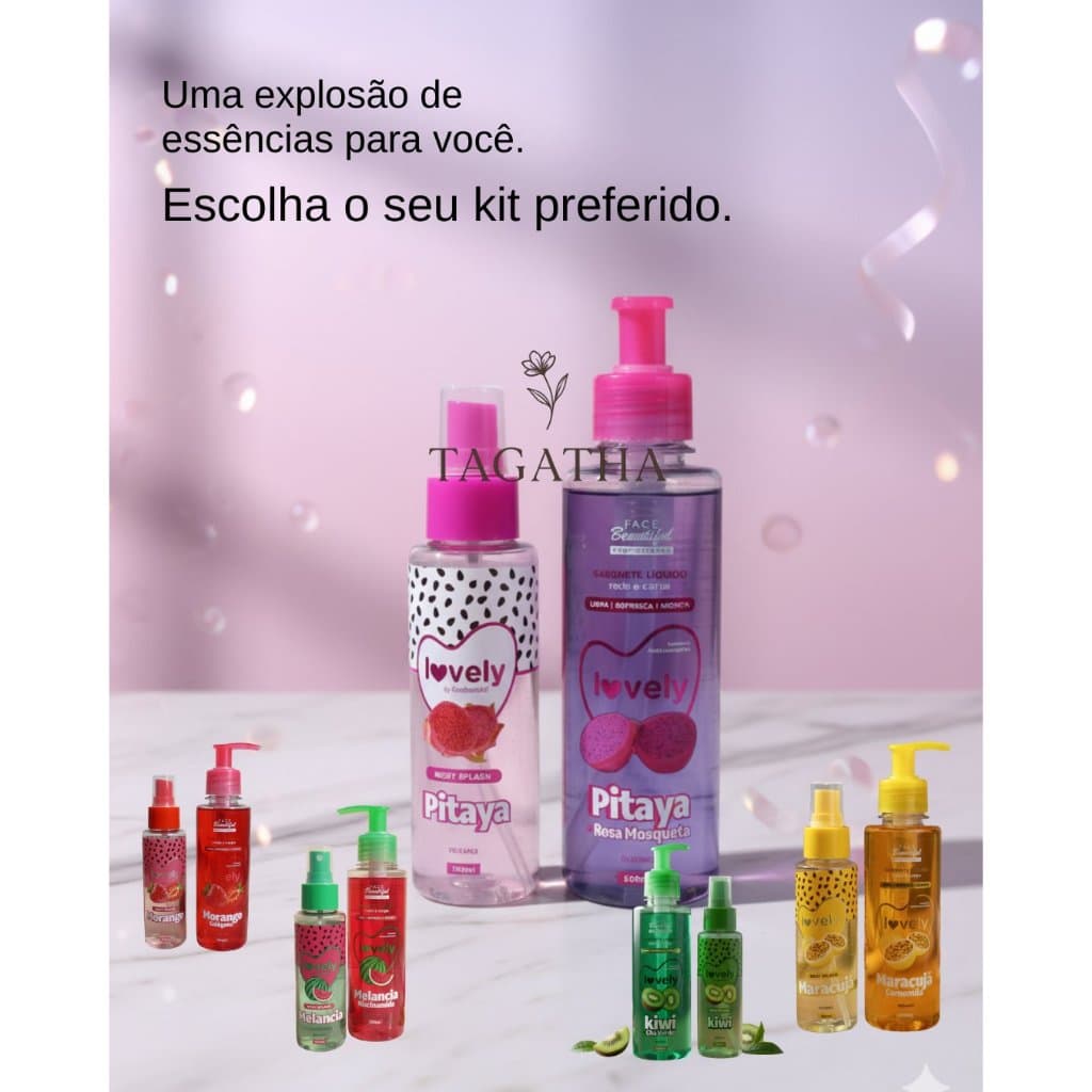 KIT COM BODY SPLASH SEM CHEIRO DE ALCOOL + SABONETE LÍQUIDO CHEIROSO