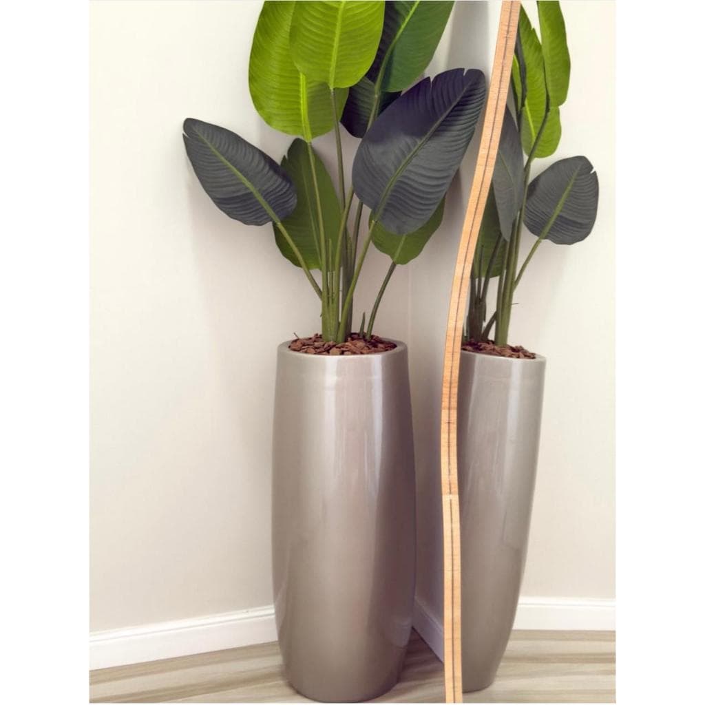 Vaso De Fibra De Vidro Jeri 72cm Brilhantes e Foscos Decorativo