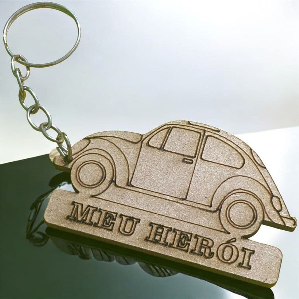 Kit 36 Chaveiros Fusca Carro Mdf Dia Dos Pais Lembrancinha 3mm Meu Heroi Festa Eventos