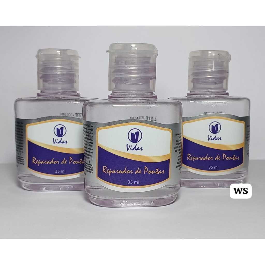 ÓLEO REPARADOR DE PONTAS KIT 3 UNIDADES 35 ML CADA MARCA VIDAS CÓSMETICO