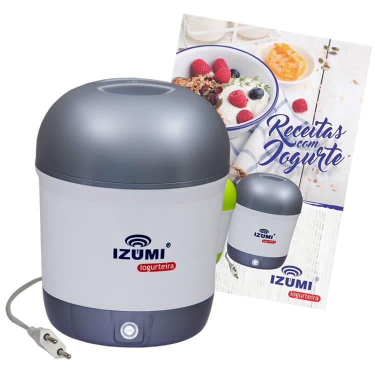 1 IOGURTEIRA ELETRICA VERDE OU CINZA  +  1 LIVRO DE RECEITAS