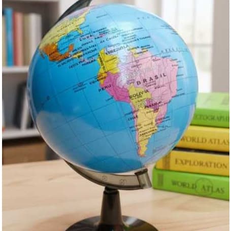 Globo Terrestre Político Mapa Mundi - Total 22cm Giratorio