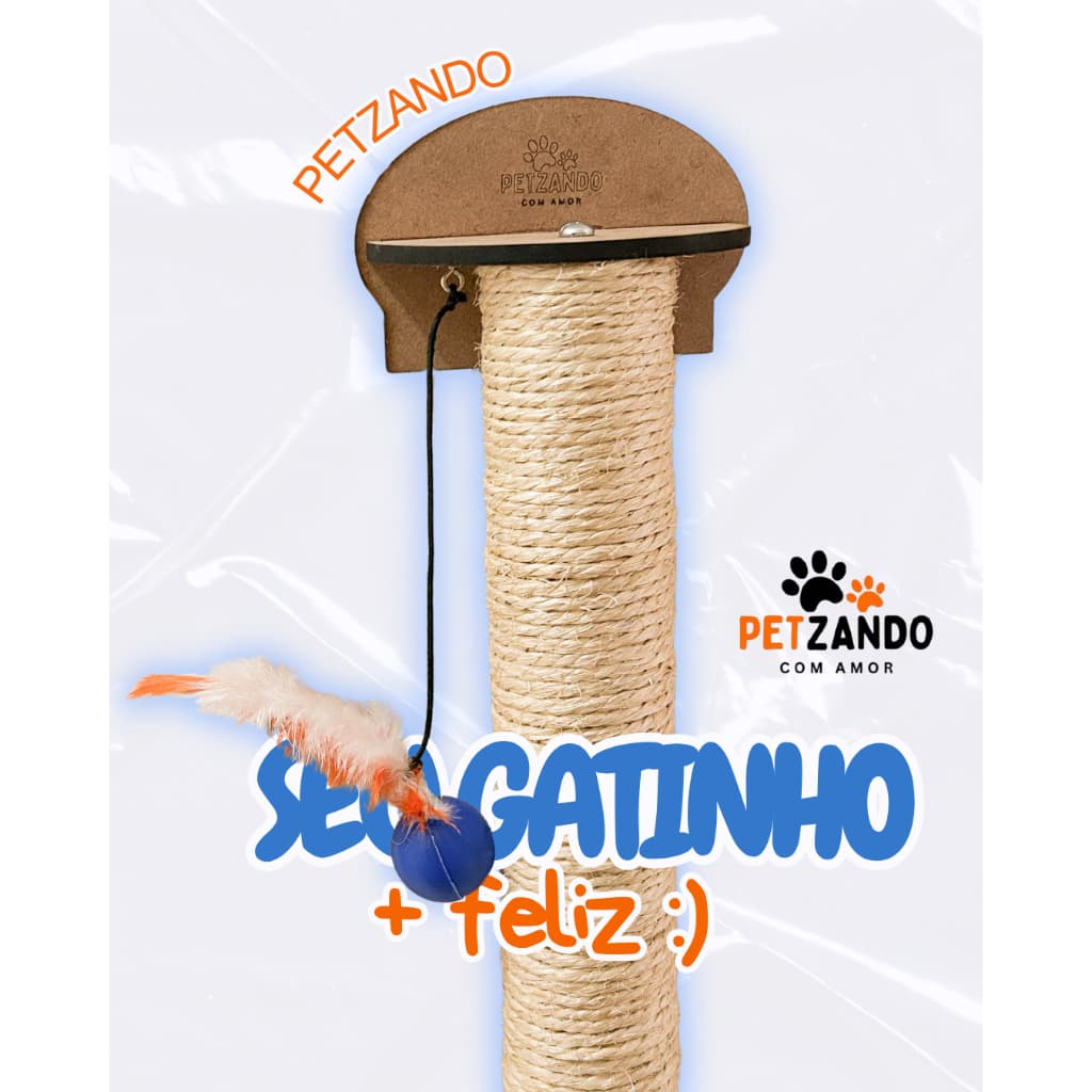 Arranhador Premium para Gatos Sisal Natural 6mm Alta Durabilidade