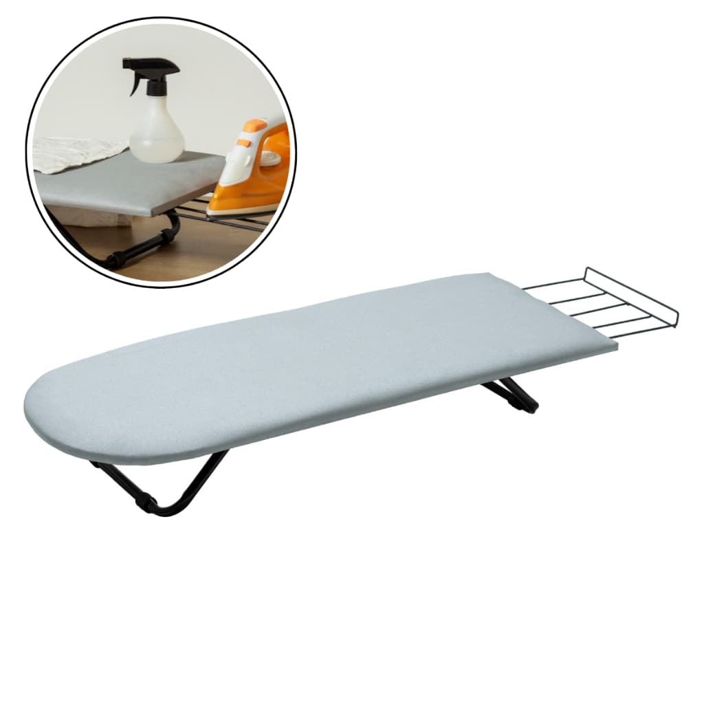 Tábua de Passar Roupa Portátil Mesa Pé Dobrável Com Porta Ferro Aço Resistente Extra Forte Tecido Acolchoado Antitérmico