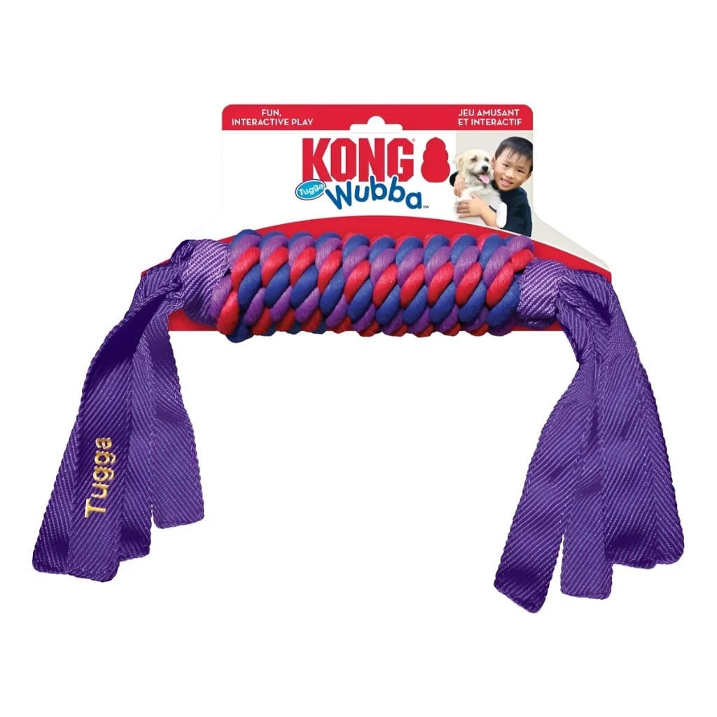 Brinquedo Interativo Kong Wubba Tugga Para Cachorro Puxar Cabo de Guerra Flutua Na Agua