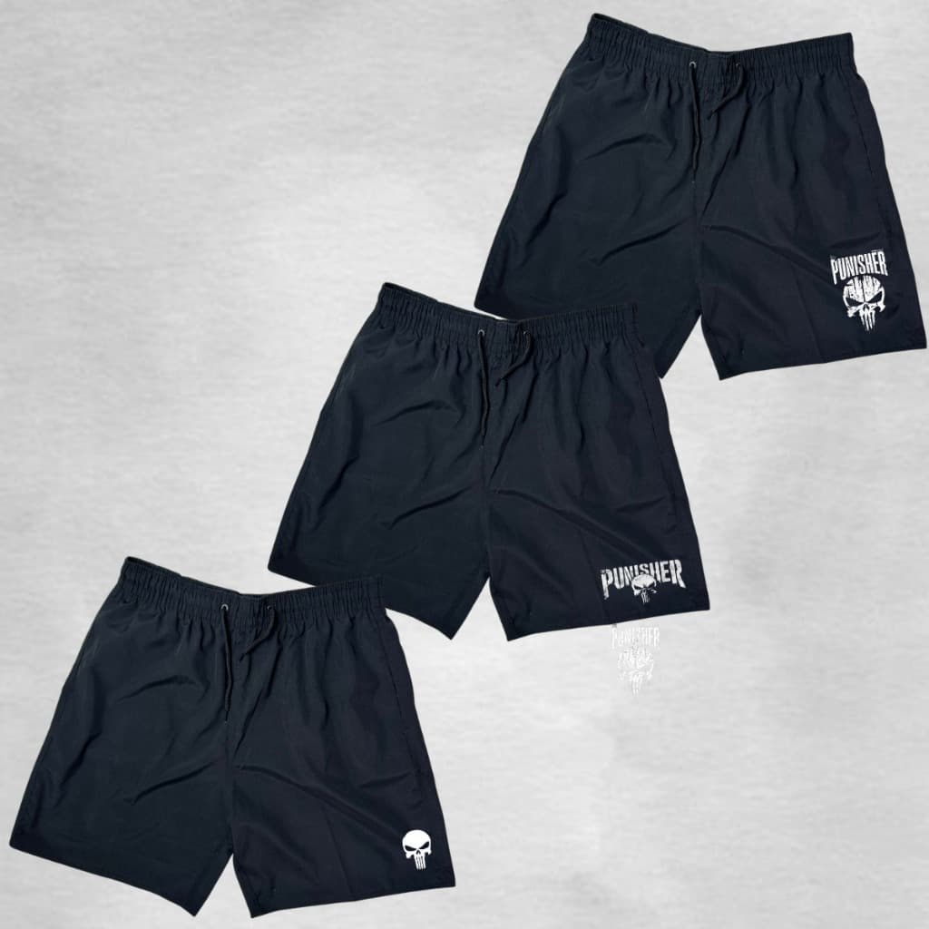 Kit 3 Bermudas Elastano Modelo CAVEIRA Ideal Para Treinos, Exercício, Academia, Passeio, Esportes