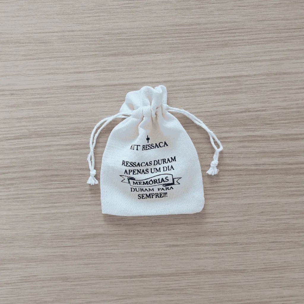 Kit ressaca: Saquinho Algodao cru 9x12 - A lembrancinha Perfeita para Casamentos, Formaturtas e Festa!