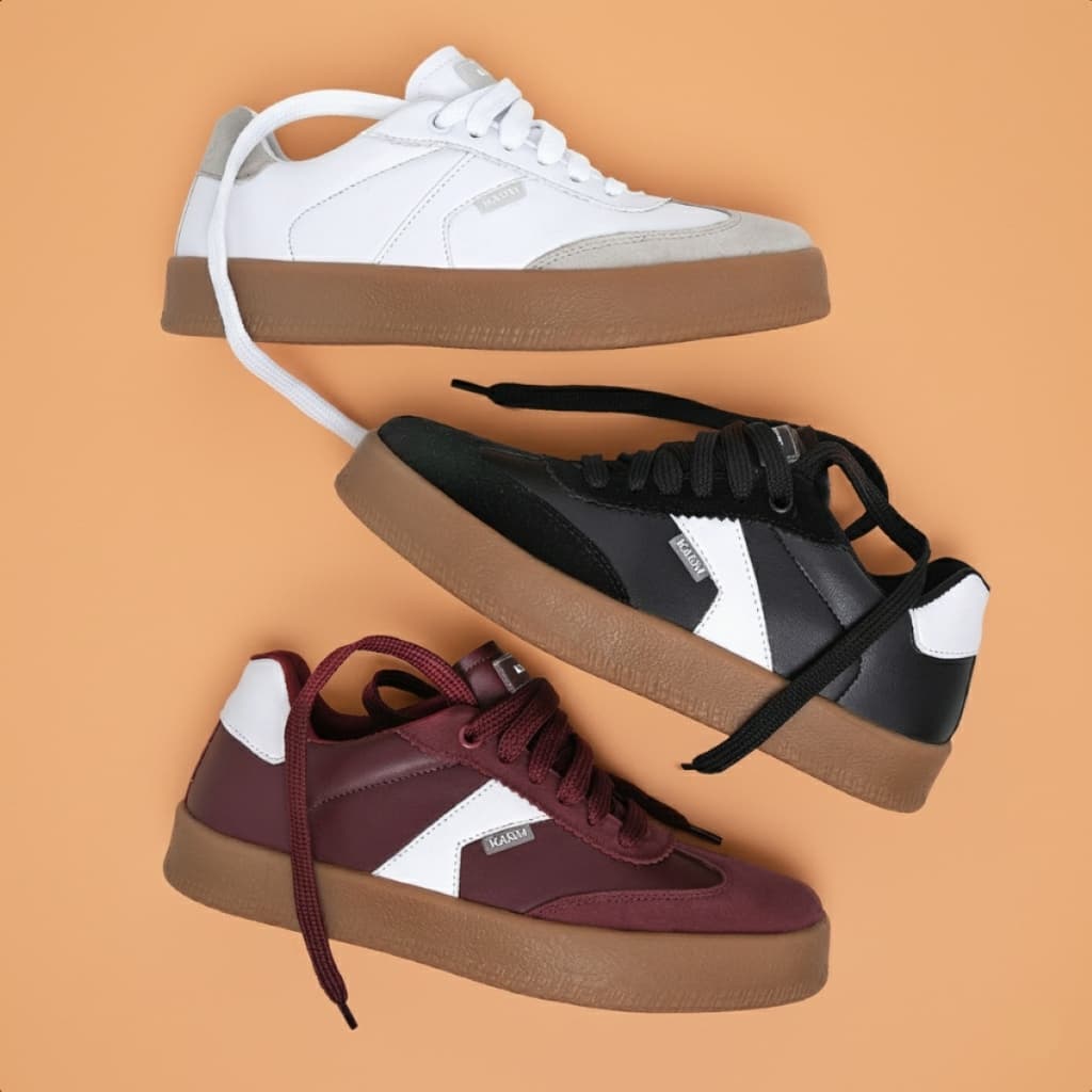 Kit 2 Tênis Feminino Baixinho Casual Sola Leve Confortável Básico Moda Retro Camurça Minimalista