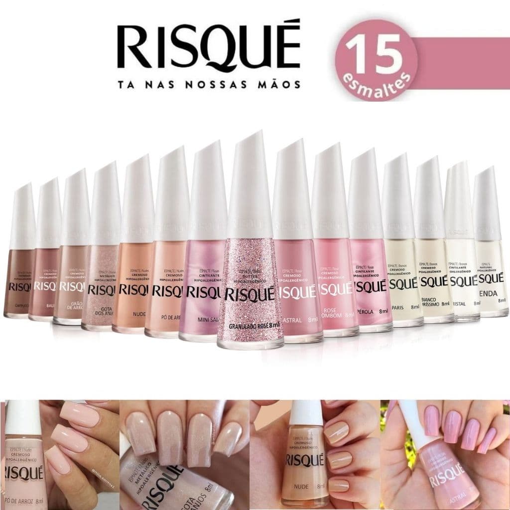Risqué: Kit 15 Esmaltes Risque Hipoalergênicos Mais Vendidos Risque