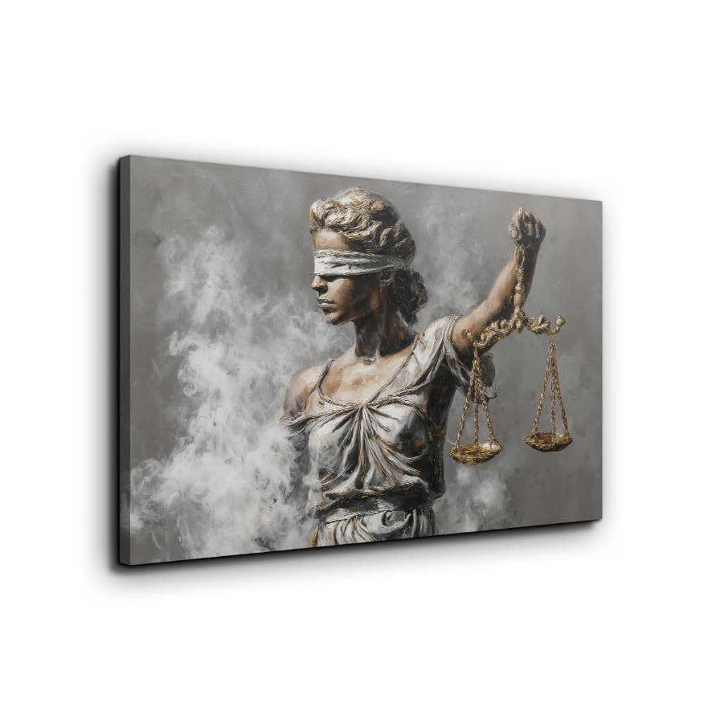 Quadro Decorativo Grande Deusa Da Justiça Escritório Estúdio Sala Quarto Hall De Entrada