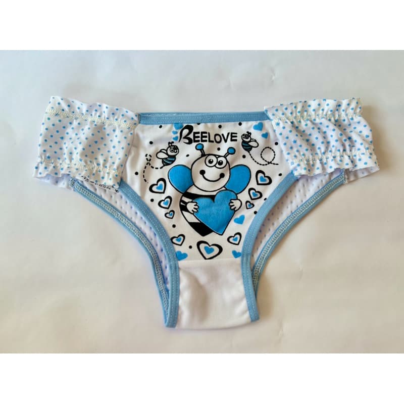 Kit 3 Calcinha Infantil Feminina Babado – Estampa Fofa e Confortável