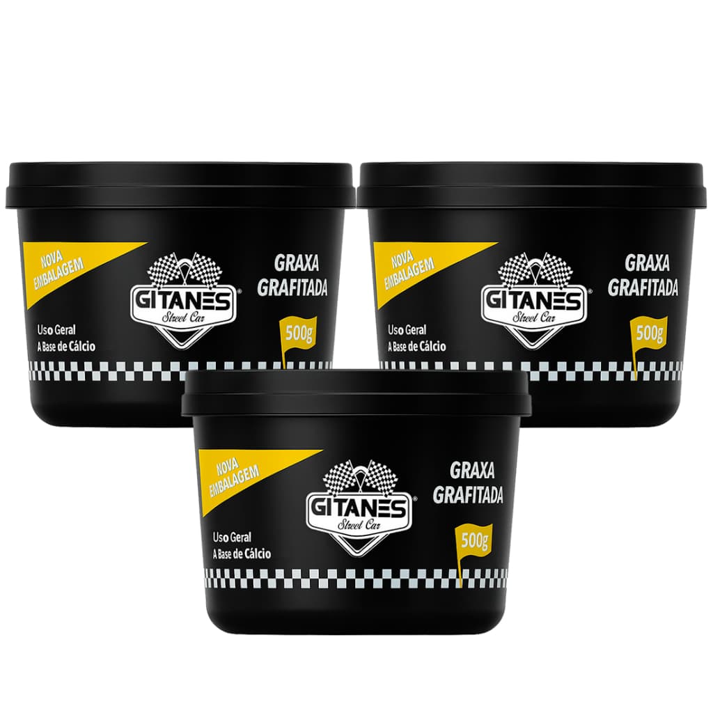 Pasta Grafitada Uso Geral Gitanes Graxa 500g - 3 Unidades