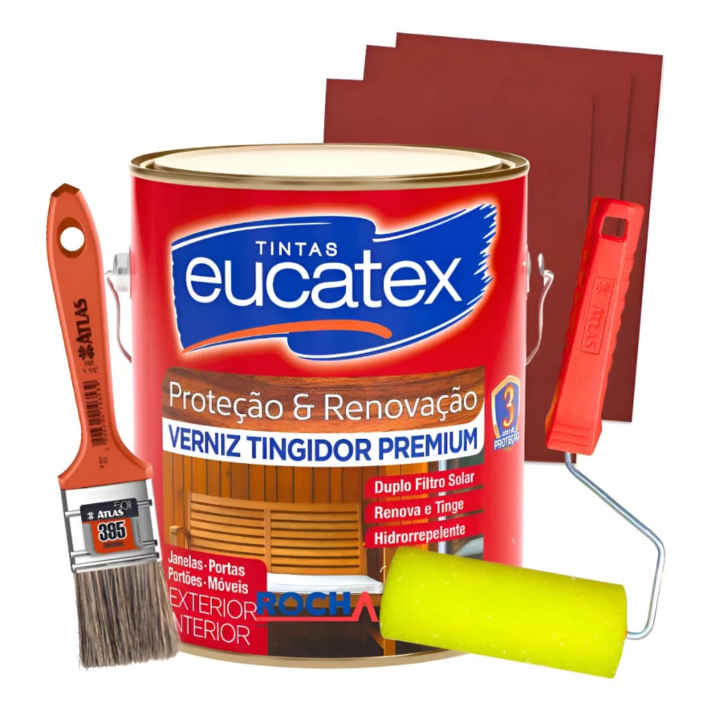 Kit Verniz Madeira Marítimo Brilhante 3,6l - Eucatex