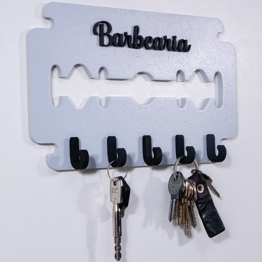 Porta chaves lamina de barbear barbearia