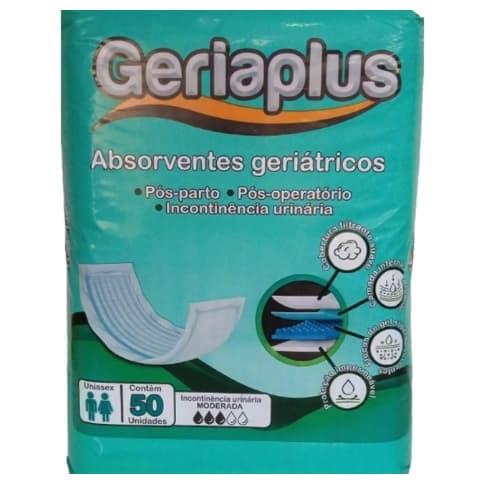 Absorvente Geriátrico - Geriaplus - 50 Tiras / Unidades -ATACADO  BARATO