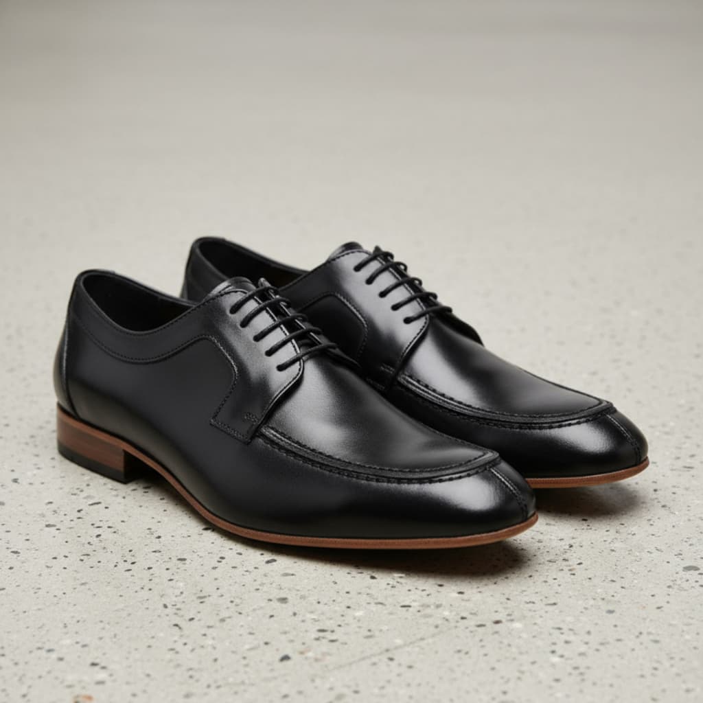 Sapato Social Masculino Elegante e Luxuoso Sola de Couro Leve e Confortável de Amarrar Palmilha Macia